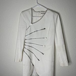 Alexander Wang White Zipper Dress